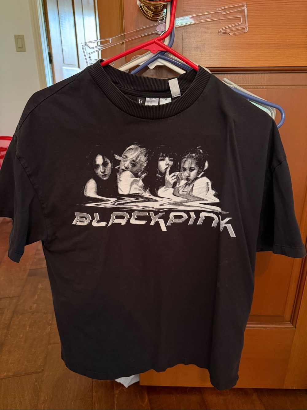 WOMENS Black Graphic Tee - Black Pink
